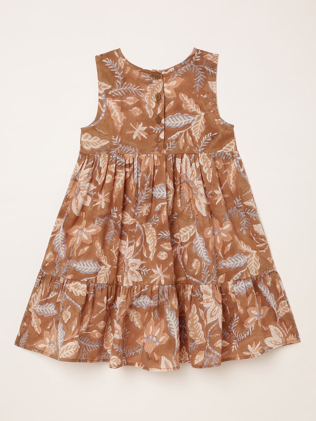 Girls Sleeveless Dress |  Block Print Cotton | 2 yr to 8yrs